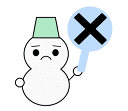 Snowman and tree 2 sticker #14131613