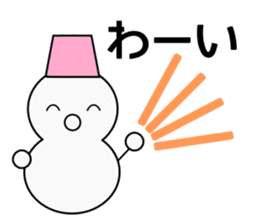Snowman and tree 2 sticker #14131618