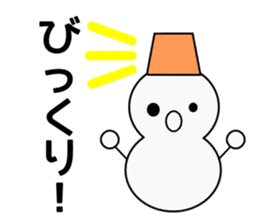 Snowman and tree 2 sticker #14131642