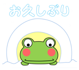 Daily conversation stamp frog winter sticker #14131704