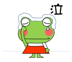 Daily conversation stamp frog winter sticker #14131705