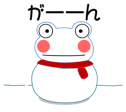 Daily conversation stamp frog winter sticker #14131706