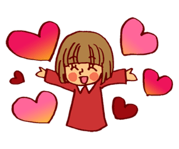 Smail!A girl with bobbed hair2 sticker #14132023