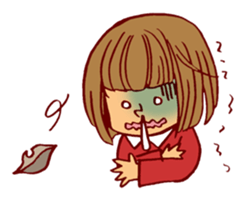 Smail!A girl with bobbed hair2 sticker #14132028