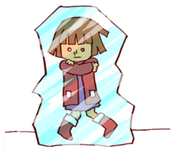 Smail!A girl with bobbed hair2 sticker #14132029