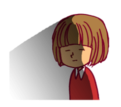 Smail!A girl with bobbed hair2 sticker #14132036