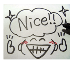 Handwriting wind reaction. sticker #14132928