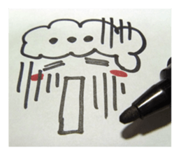 Handwriting wind reaction. sticker #14132946