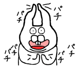 Rabbit to a little angry 2 sticker #14133461