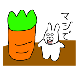 Rabbit to a little angry 2 sticker #14133465