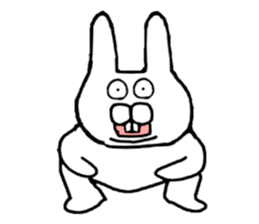 Rabbit to a little angry 2 sticker #14133472