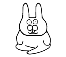 Rabbit to a little angry 2 sticker #14133473