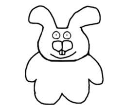 Rabbit to a little angry 2 sticker #14133488