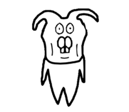 Rabbit to a little angry 2 sticker #14133489