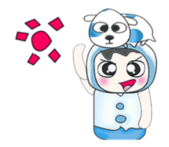 ...Mr. Sawamura and dog...^_^ sticker #14133630