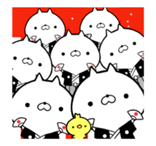 The New Year holidays cat which moves sticker #14134211
