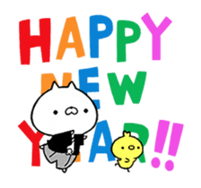 The New Year holidays cat which moves sticker #14134216