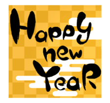 The New Year holidays cat which moves sticker #14134229