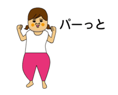 Girls moving cheerfully sticker #14135672