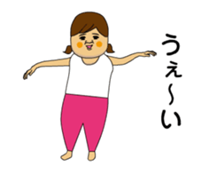 Girls moving cheerfully sticker #14135684