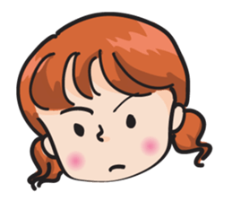 little girl face sticker #14136182