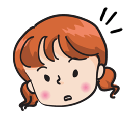 little girl face sticker #14136183