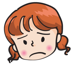 little girl face sticker #14136184