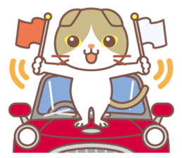Cat and convertible sticker #14136577