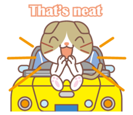 Cat and convertible sticker #14136584