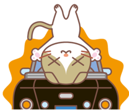 Cat and convertible sticker #14136586