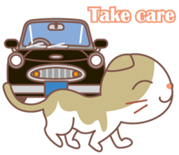 Cat and convertible sticker #14136589
