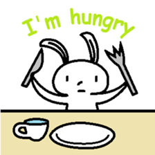 (English)The I'm-hungry-rabbit sticker #14136758