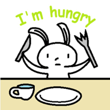 (English)The I'm-hungry-rabbit sticker #14136758