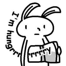 (English)The I'm-hungry-rabbit sticker #14136759