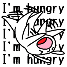 (English)The I'm-hungry-rabbit sticker #14136760