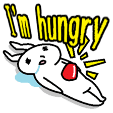 (English)The I'm-hungry-rabbit sticker #14136761