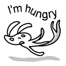 (English)The I'm-hungry-rabbit sticker #14136762