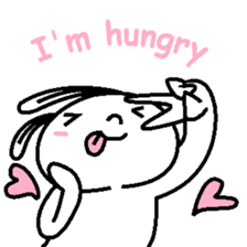 (English)The I'm-hungry-rabbit sticker #14136763