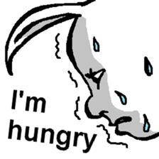 (English)The I'm-hungry-rabbit sticker #14136764