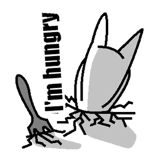 (English)The I'm-hungry-rabbit sticker #14136765