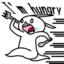 (English)The I'm-hungry-rabbit sticker #14136766