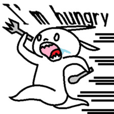 (English)The I'm-hungry-rabbit sticker #14136766