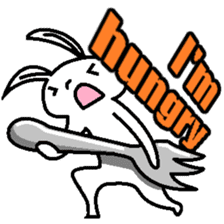 (English)The I'm-hungry-rabbit sticker #14136769