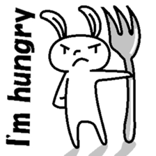 (English)The I'm-hungry-rabbit sticker #14136770