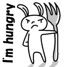 (English)The I'm-hungry-rabbit sticker #14136770