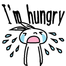 (English)The I'm-hungry-rabbit sticker #14136776