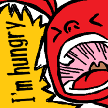 (English)The I'm-hungry-rabbit sticker #14136779