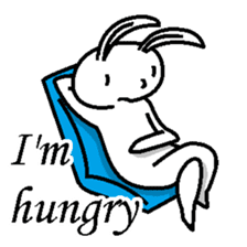(English)The I'm-hungry-rabbit sticker #14136786