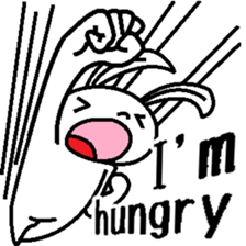 (English)The I'm-hungry-rabbit sticker #14136788