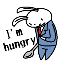 (English)The I'm-hungry-rabbit sticker #14136791